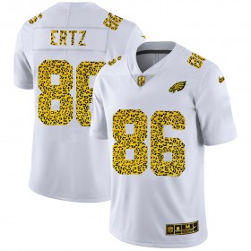 Philadelphia Eagles Tröjor Zach Ertz 86 Nike Flocked Leopard Print Vit - Herr